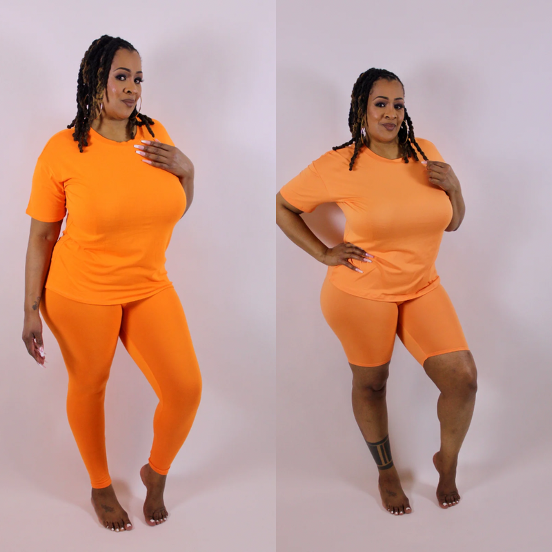 Pretty & Basic Short Set | Orange