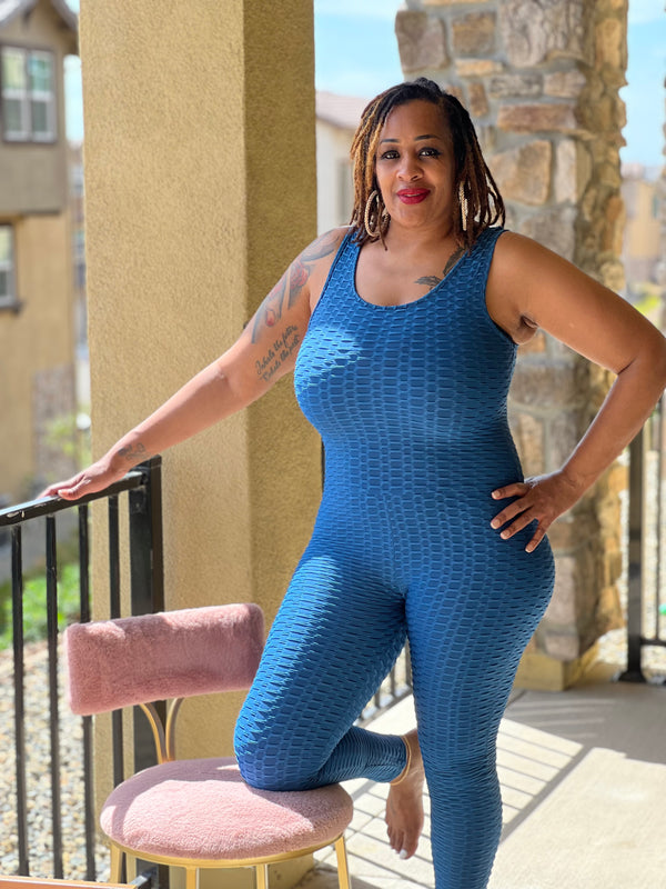Work Me Out Bodysuit | Blue