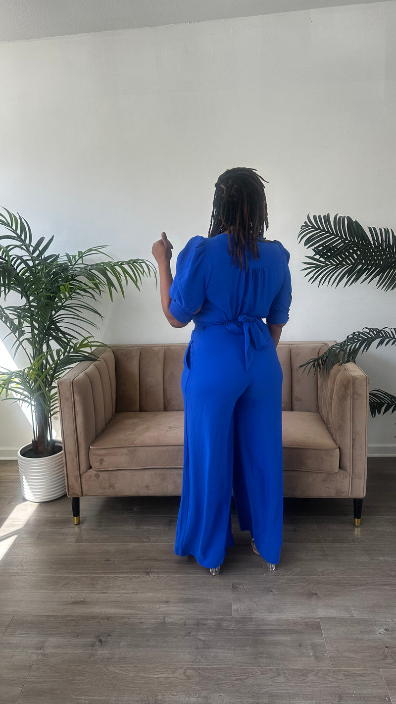 Talk 2 Me Two piece Pants Sett |Blue – Loc'ed In Boutique